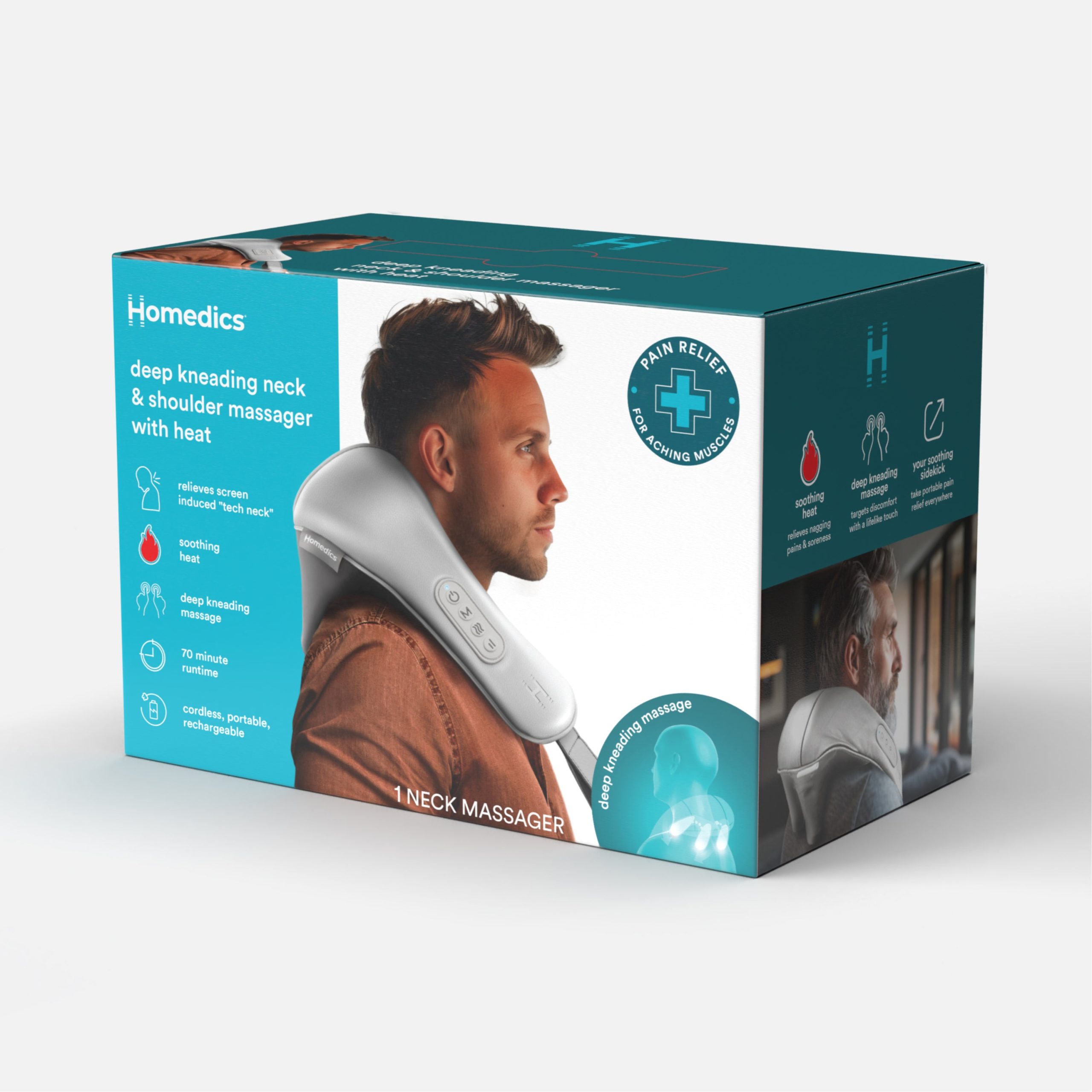 Deep Kneading Neck & Shoulder Massager with Heat - Image 8